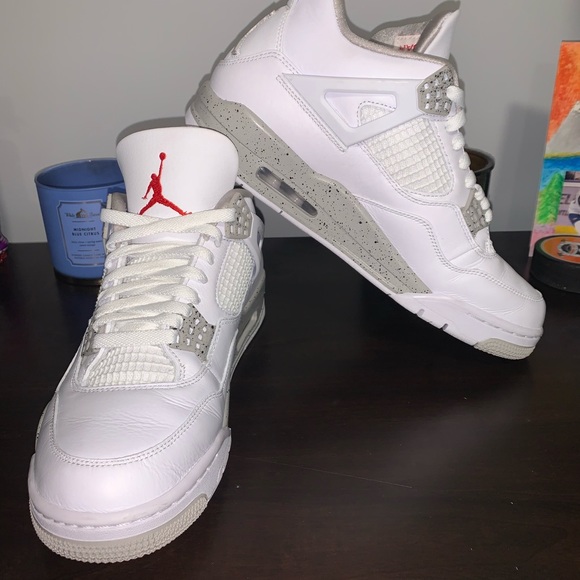 air jordan 4 white oreo size 10
